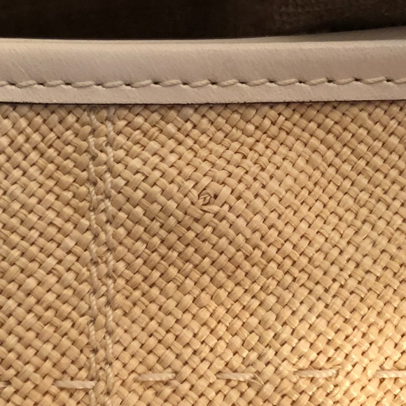 Coach White Leather & Angora Straw Purse - Picture 11 of 11